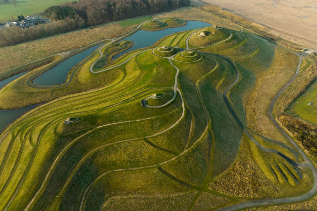 England, Northumberland, Northumberlandia. Northumberlandia a land sculpture in the shape of a reclining female figure located near Cramlington in Southern Northumberland.